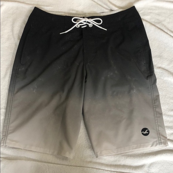 Hollister Other - HOLLISTER BLACK TO GREY OMBRÉ BOARD SHORTS